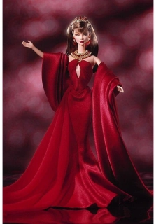 Barbie Countess of Rubies (rubínová hraběnka) s krystaly Swarovski - rok 2000