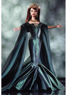 Barbie Empress of Emeralds (smaragdová císařovna) s krystaly Swarovski - rok 2000